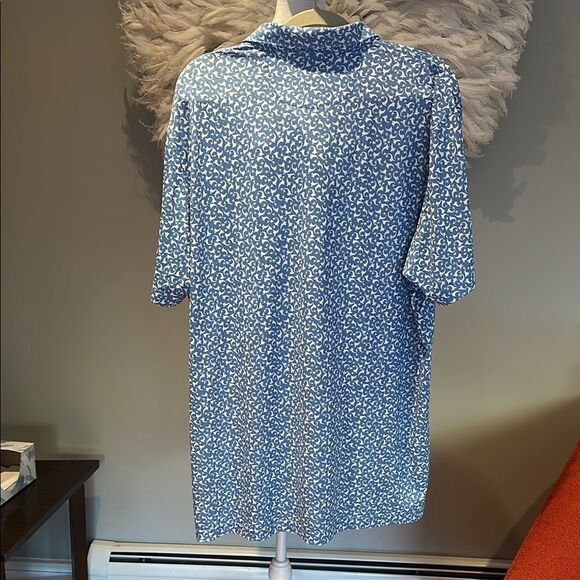 Johnnie-O Casual Blue Patterned polo Shirt - Picture 3 of 4